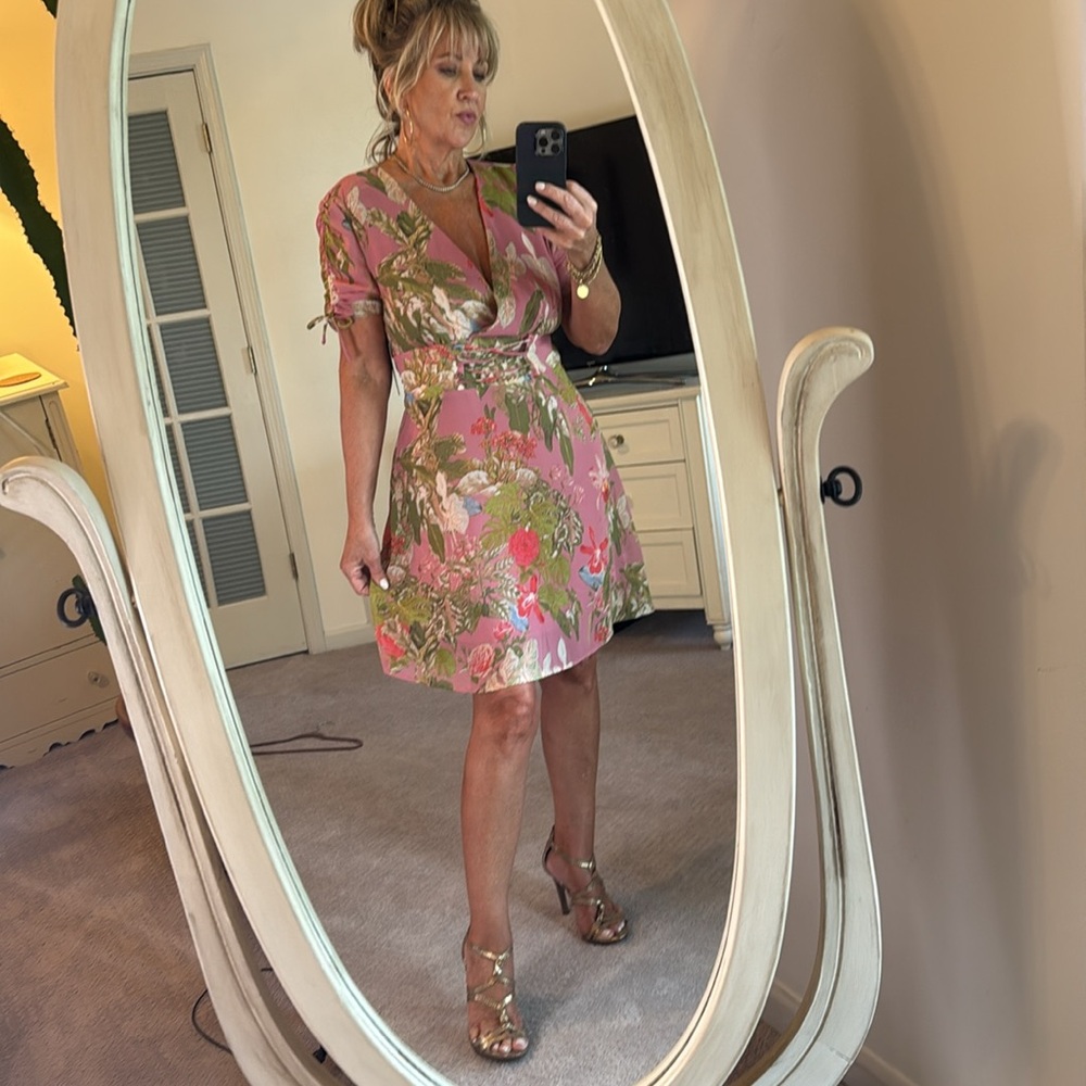 Guess pink floral dress